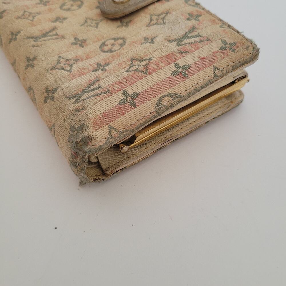 Vintage Louis Vuitton Monogram Rayures Canvas Wallet French Coinpouch TH3087 - Picture 9 of 10